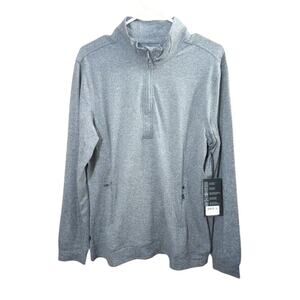 7 Diamonds Men's Pullover Core‎ Performance 1/4 Zip Small NWT Gray Stretch $109
